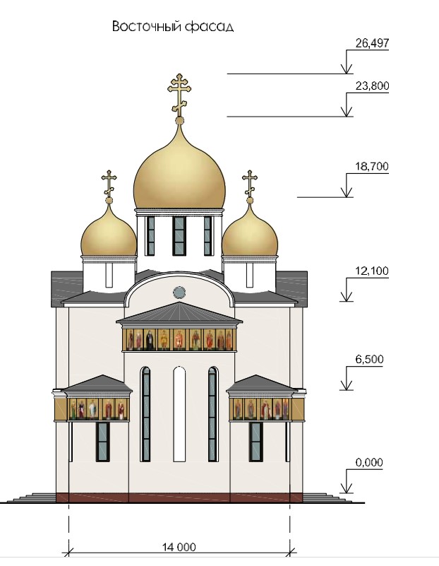 Храм Собора Белорусских святых - фасад восточный